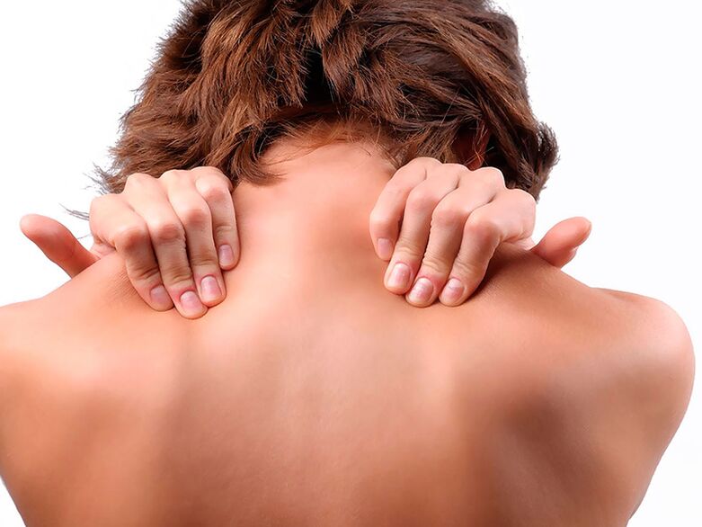 With osteochondrosis of the cervical spine, the neck muscles become tense